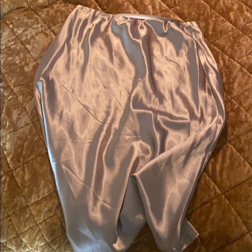 Satin midi skirt